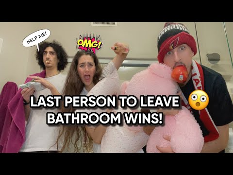 LAST PERSON TO LEAVE BATHROOM WINS 5000$$ (24 HOUR CHALLENGE)