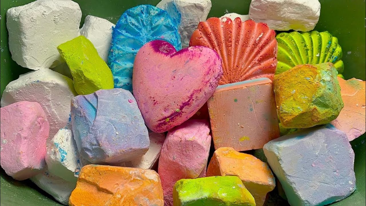 Jumbo Chalk, Dyed Chalk & Remolded Chalk | Crispy Texture  | Stress & Fatigue Relief | ASMR