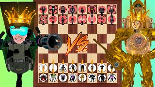 Skibidi Toilet Tournament | Team Titan Clockman vs Team Gman Future Dumpster on chess board
