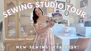 Sewing Studio Tour 🧵NEW IKEA Sewing Desk + Massive Fabric Haul