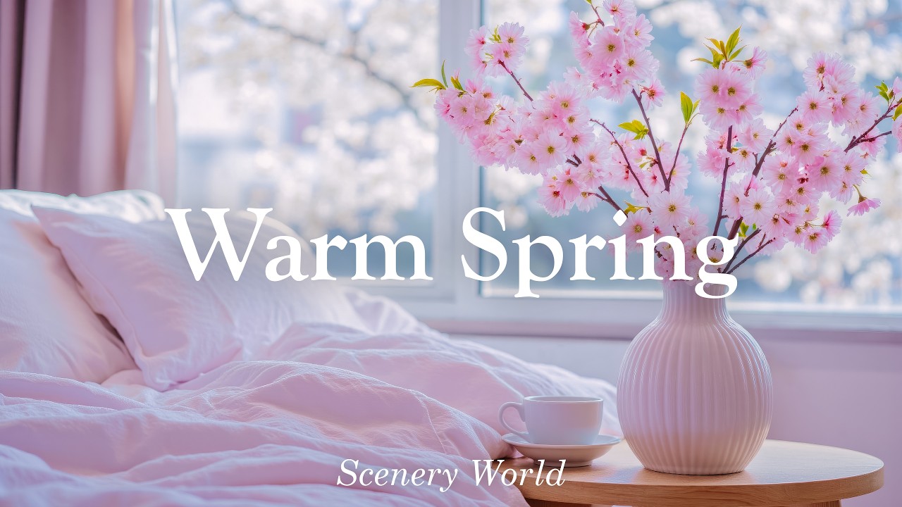 따뜻한 봄날의 여유로운 피아노 플리 🤍 듣기만 해도 힐링되는 연주 - Warm Spring | Scenery World