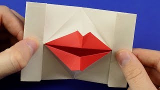 картинка: Как сделать губы из бумаги 👄 Оригами ГУБЫ