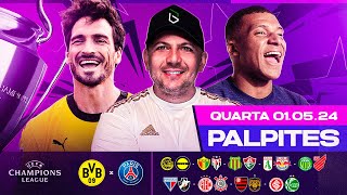 PALPITES DE FUTEBOL PARA HOJE 01 05 2024 (QUARTA-FEIRA)   BILHETE PRONTO | Boleiros Tips