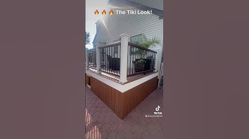 Trex Transcend Tiki Torch And Vintage Rails #trex #decks #construction #composite