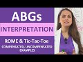 ABGs Interpretation: Arterial Blood Gases & Acid-Base Imbalances (ROME & Tic-Tac-Toe Method)
