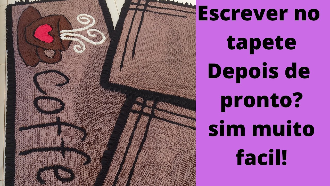 TAPETE FRUFRU #como escrever no tapete @celiacardoso8024 - YouTube