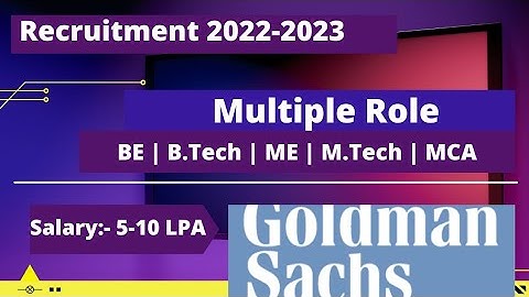 Goldman Sachs Off Campus Drive For 2022 Batch | Goldman Recruitment 2023 | Sachs Hiring 2022 Batch