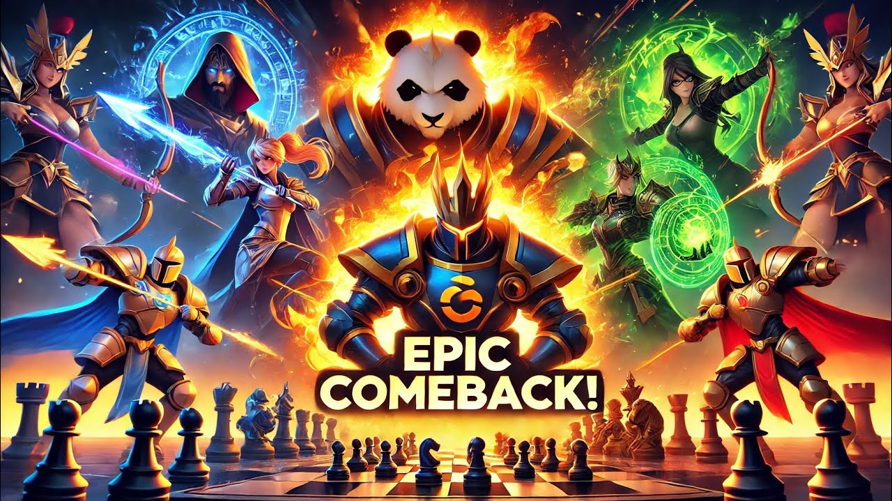 EPIC COMEBACK! | 4 PANDAMAN, 4 KNIGHT, 4 MARTIALIST | AUTO CHESS #1