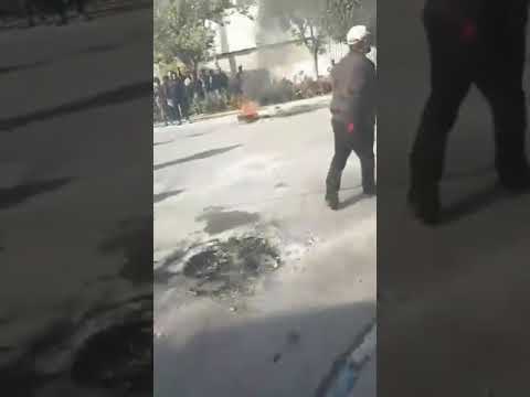 Iran's security forces attacking AzarAb workers with tear gas