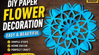 ​Beautiful Paper Cutting Art | Easy DIY Paper Mandala👍💜 #paperpixelart #craftindia #diycraft 