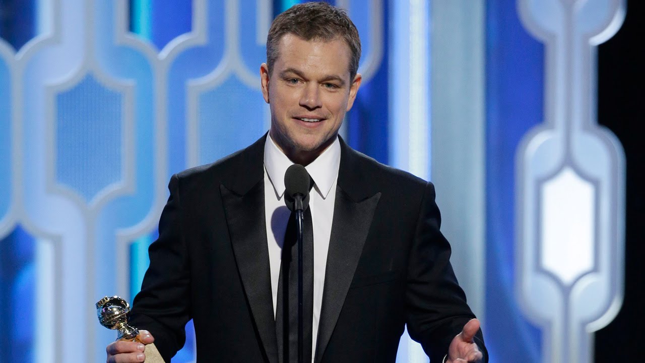 Download Matt Damon Delivers Heartfelt Speech At 2016 Golden Globes