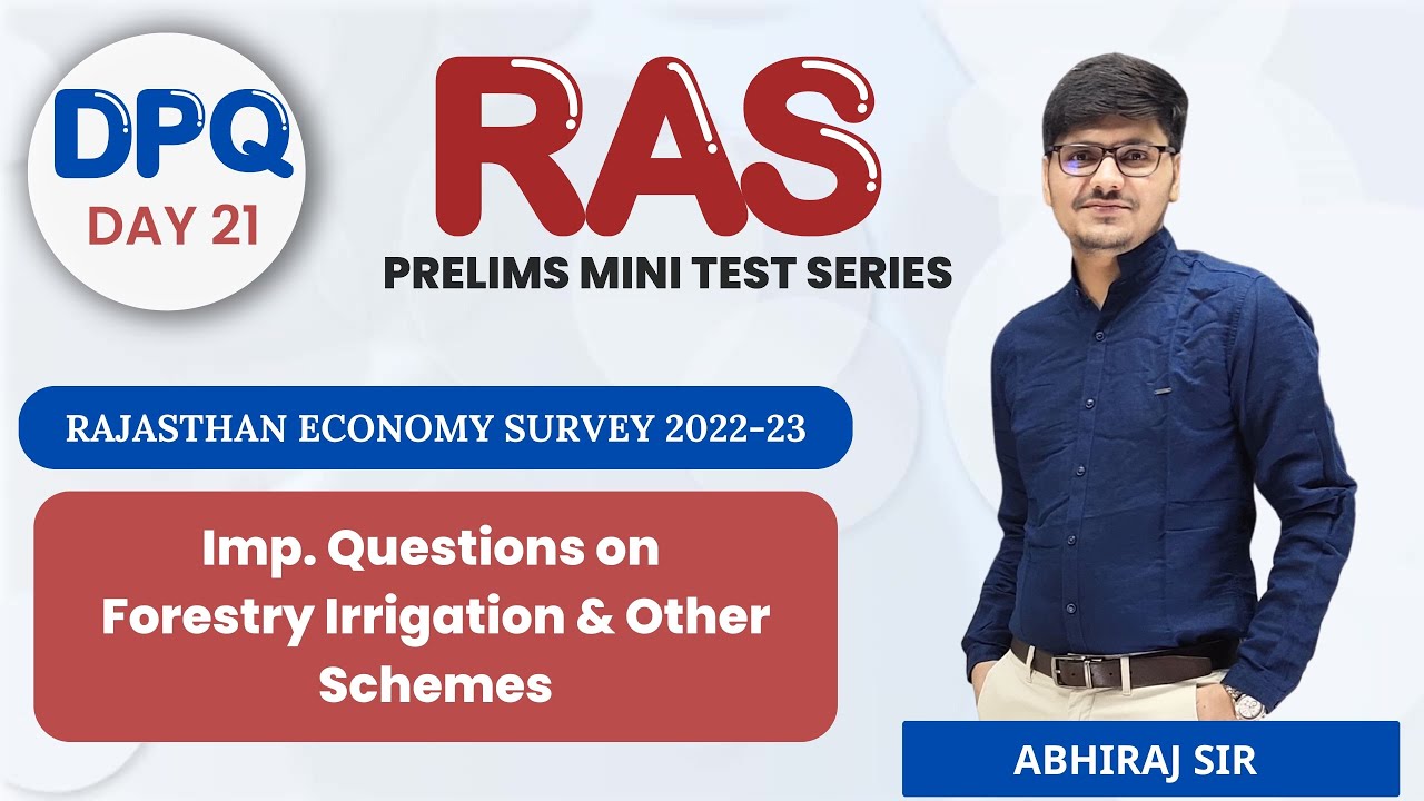 DPQ Day 21 || Rajasthan Economic Survey 2022-23 || RAS Prelims Mini Test Series || Abhiraj Sir