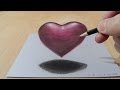 3d dessin coeur coeur flottant