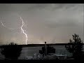 Impresionante frente de racha y descargas eléctricas sobre el Río Guadiana