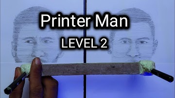 How to Draw Like A Printer - Drawing Ronaldo vs Messi - Drawing Challenge