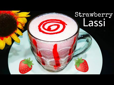 strawberry-lassi|how-to-make-strawberry-lassi|summer-drink-recipe