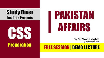 Pakistan Affairs | Waqas Iqbal | CSS2022
