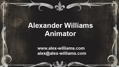Alex Williams Animation Demo Reel