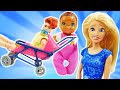 Barbie persigue a Ken. ¿Con quién pasa tiempo su novio? Vídeos de muñecas para niñas en español.