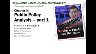 Chapter 3: Strategies in Policy Analysis - part 1