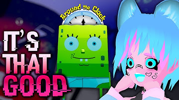 🔴 This Spongebob Horror Game Feels OFFICIAL | Around the Clock at Bikini Bottom 🐀 EN VTuber