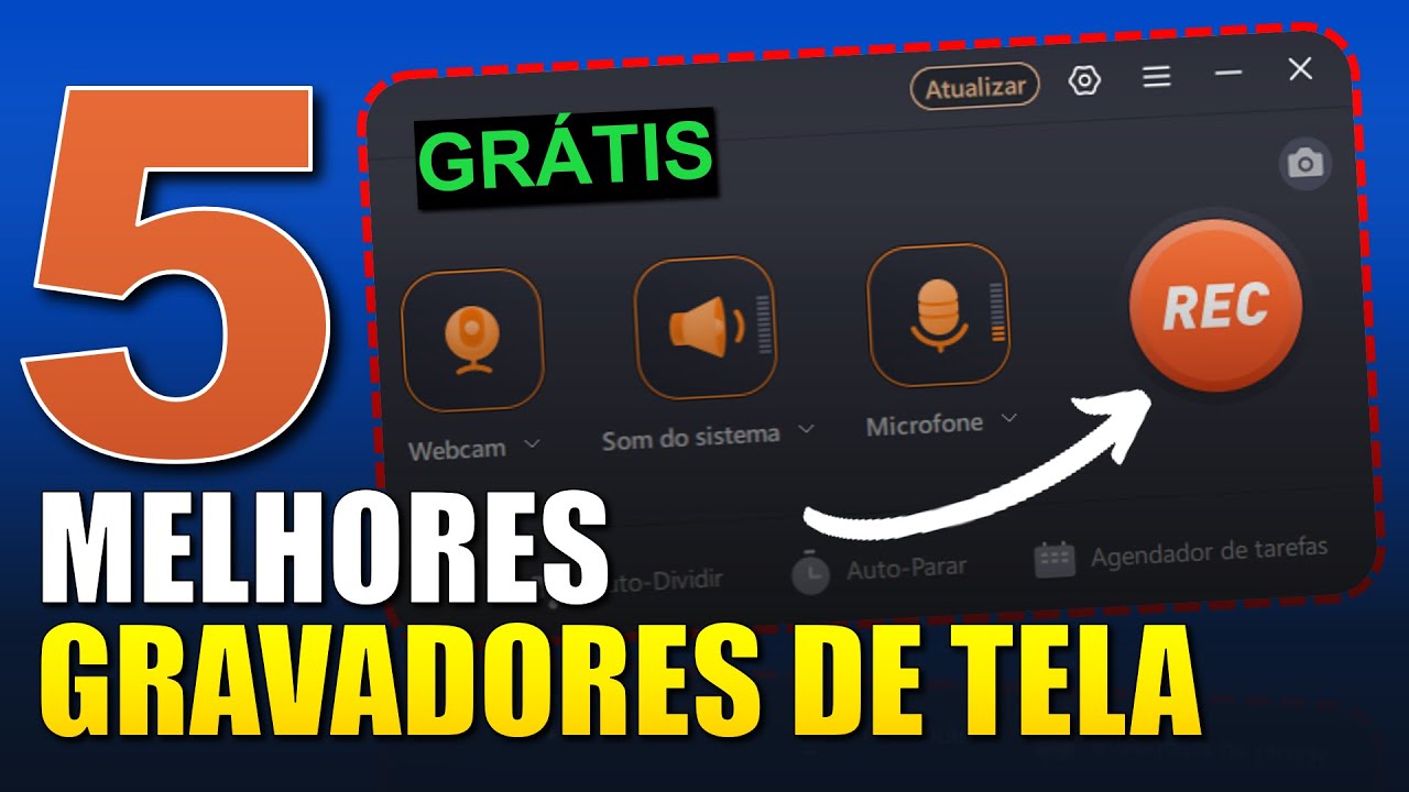 5 MELHORES GRAVADORES DE TELA GRÁTIS PARA PC - YouTube