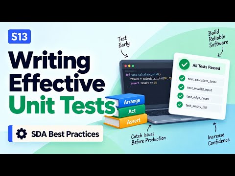 S13 | Writing Effective Unit Tests | SDA Best Practices | Uplatz