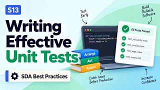 S13 | Writing Effective Unit Tests | SDA Best Practices | Uplatz