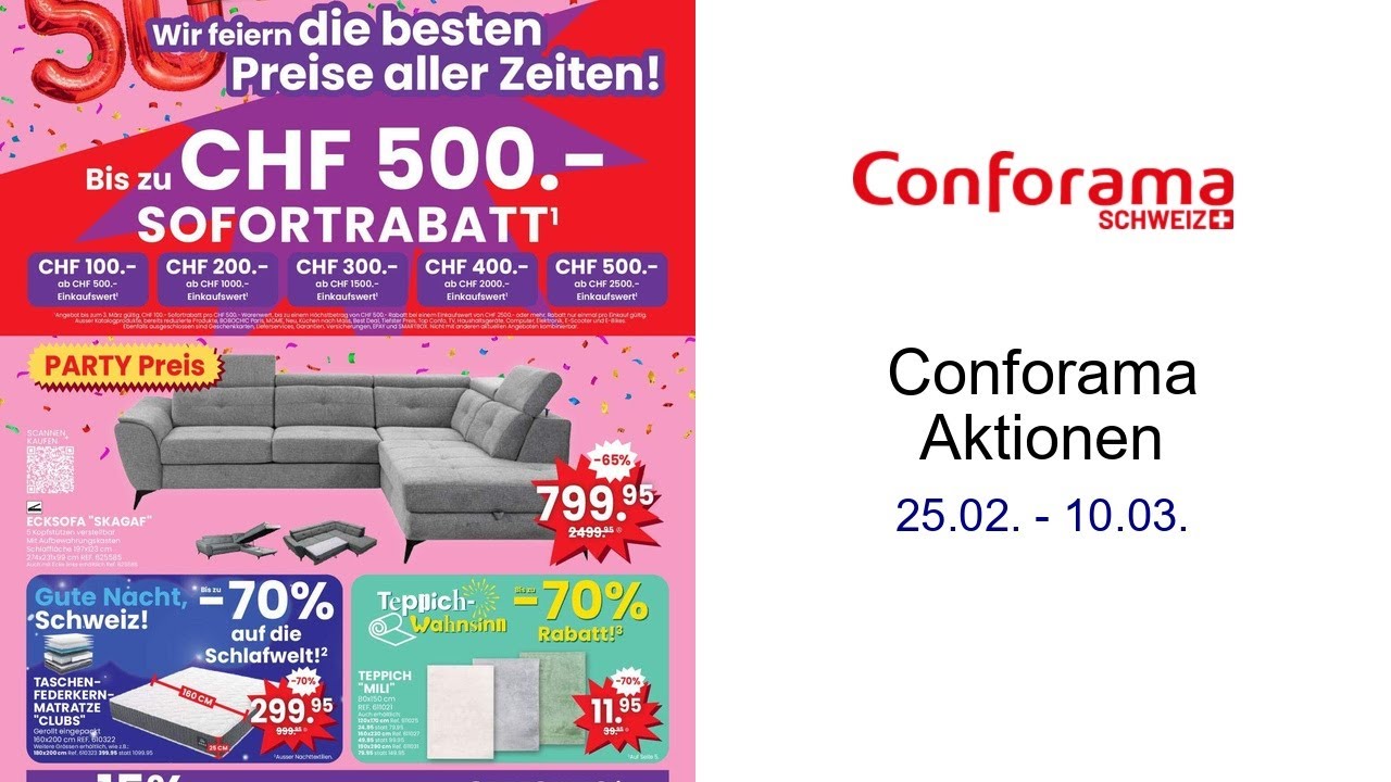 Conforama Aktionen 25.02. - 10.03.
