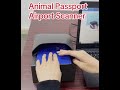 animal passport on airport scanner