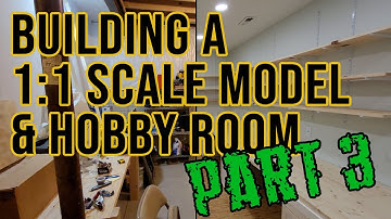 Building a 1:1 scale model & hobby room (Part 3) DIY basement remodel project.