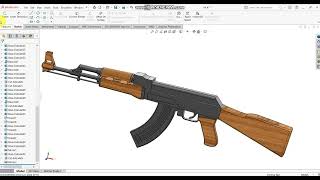 AK-47 Designed from Scratch in SolidWorks (Full Modeling Process) by CAD BARON ALABO ABIYE EKINE screenshot 2