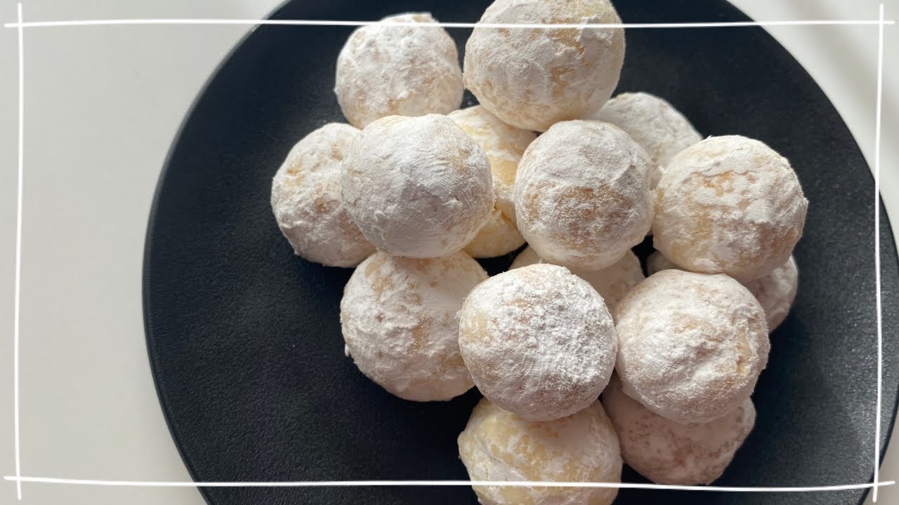 Легкое печенье-снежки из рисовой муки⛄