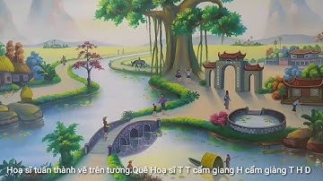 Tranh nhà quê.Họa sĩ tuấn thành vẽ.