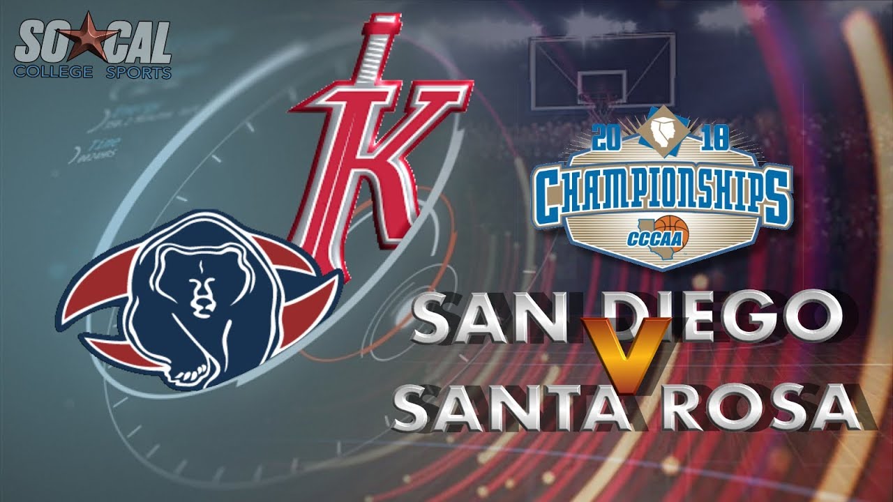 CCCAA Men's Basketball Quarterfinal: Santa Rosa vs San Diego City - 3/9/19 - 1pm
