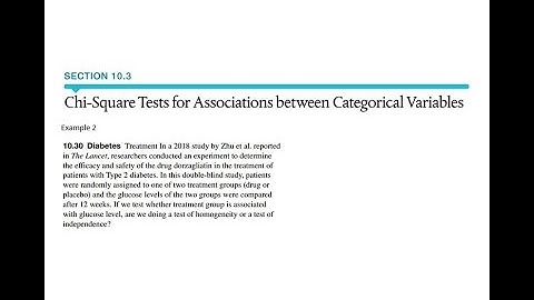 10.3 Chi Square Test for Associations between Categorical Variables - Example 2