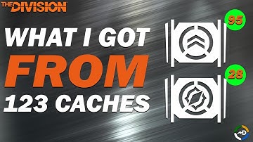 The Division - What I Got From 123 Caches (95 Field Proficiency Caches + 28 Survival Caches)