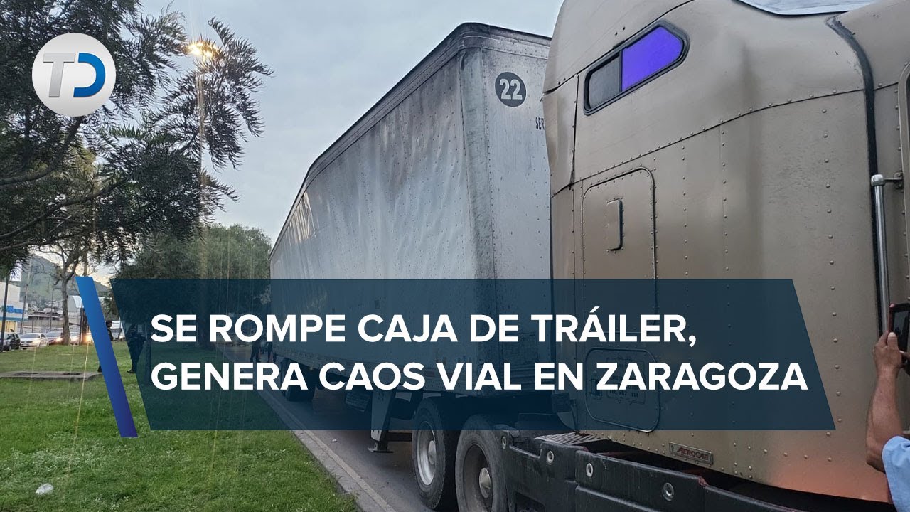 Tráiler con exceso de carga genera caos vial en la calzada Ignacio