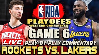 🔴NBA LIVE |Lakers vs Rockets Game 6 Commentary &amp; Play-by-play