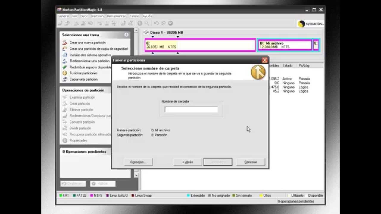 Como unir particiones con partition magic YouTube