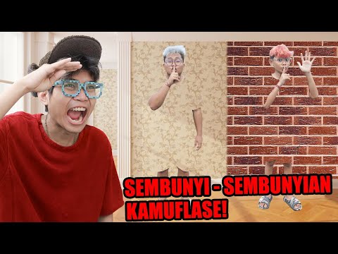 SEMBUNYI - SEMBUNYIA KAMUFLASE!!! BOCIL MENYATU DENGAN TEMBOK!!!