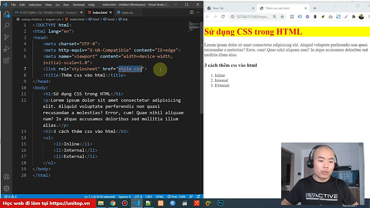 Hướng dẫn cách liên kết css vào microsoft