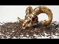 10,000 Zombie Worms vs. Goat Head (Taxidermy Timelapse)