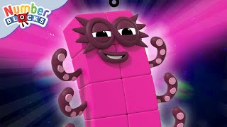octoblock top moments compilation learn to count to 8 maths for kids 123 numberblocks