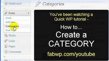 Wordpress Tutorial - How to Create a New CATEGORY