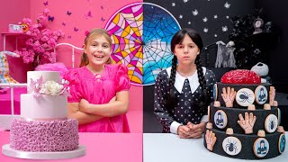 Lima anak Tantangan warna pink vs hitam