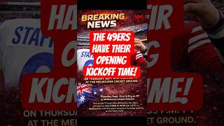 The 49ers have their opening