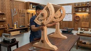 With Just $1, He Made an Unbelievably Unique Custom Height-Adjustable Table