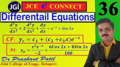 Best example on non homogeneous || Differential Equations  || 18mat21 || Dr Prashant Patil