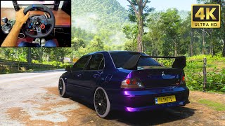 750HP Mitsubishi Lancer Evolution VIII MR | Forza Horizon 5 | Logitech g29 gameplay screenshot 5